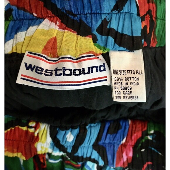 Vintage 90s Floral Tiered Ruffle Boho Gypsy Colorful Full Maxi Skirt India OSFA - Picture 10 of 10